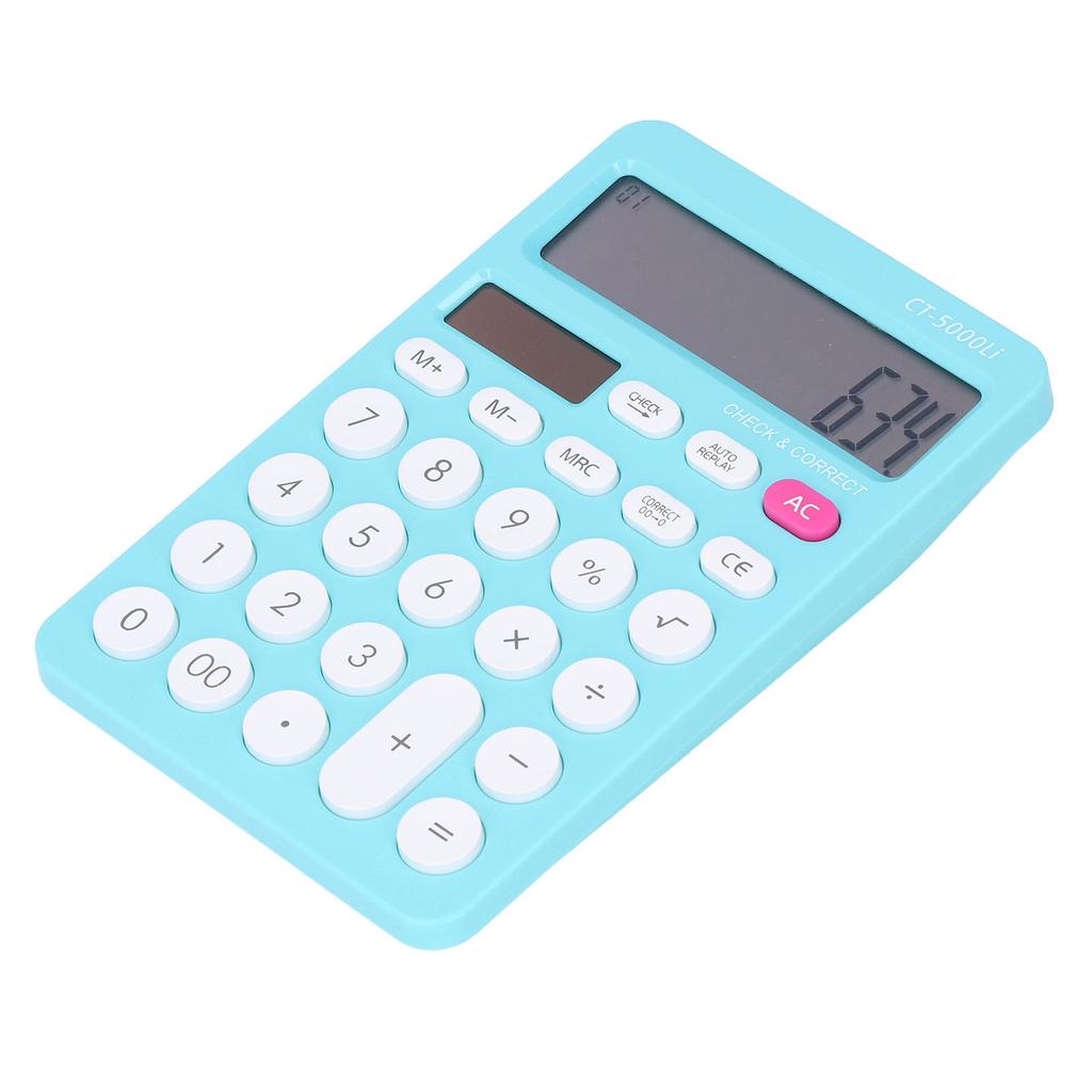 Solar Calculator Solar Battery Dual Power Supply Business Type Candies Color Office Calculator for Student
