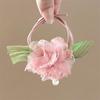 French Stain Rose Flower Elastic Hairbands Women Girls Hair Ropes Ties Flower Hair Scrunchies Ponytail Holder Hair Accessories