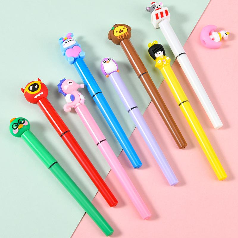 40Pcs Straight Liquid Roller Neutral Pen with Quick-drying Gel Pen Writing Supplies School Office Supplies Prize Gift Writing Tools Holiday Gift No
