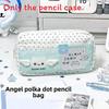 Polyester Multi Layer Cat Pencil Case With Large Capacity For Students And Office Use
