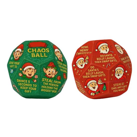 2 Pcs Hilarious Exchange Party Game Dice 12 Different Sides 3" x 3" Gift Exchange Dice Games Christmas Stocking Stuffers for Family Adults