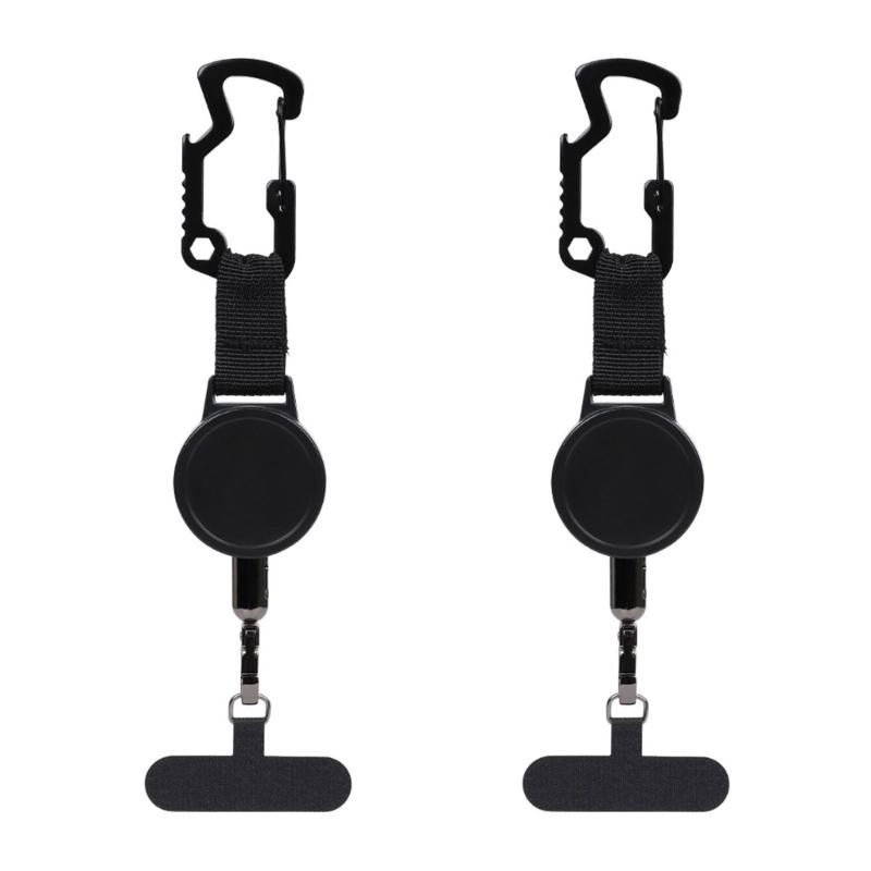 Retractable AntiTheft Phone Holder Coated Steel Cable Phone Mount For Secure Phone Attachments In Travel And Sports