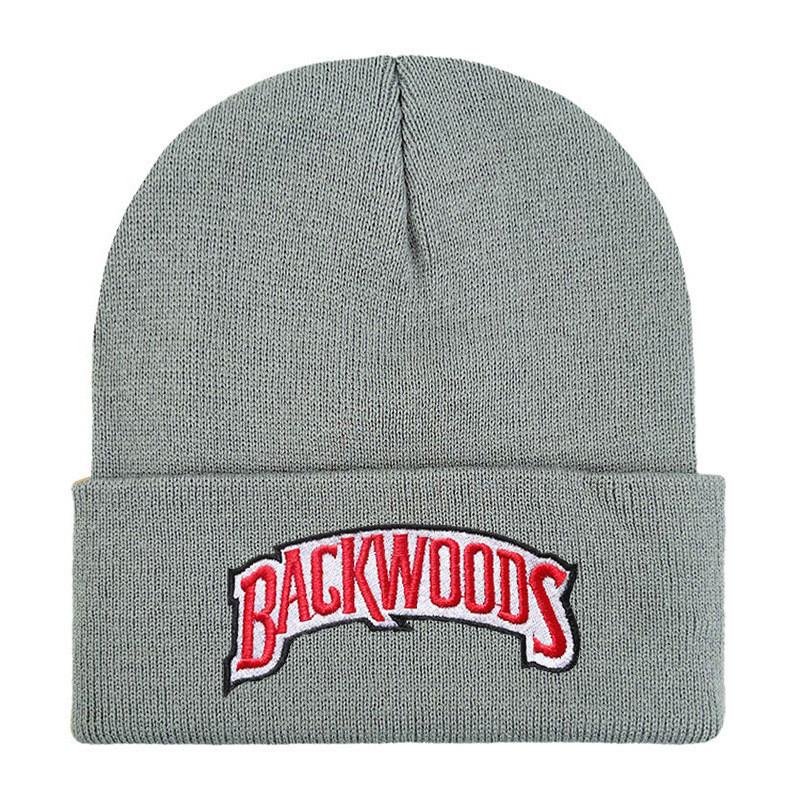 Backwoods Embroidered Beanie Hat With Adjustable Fit For Street Fashion And Cold Weather