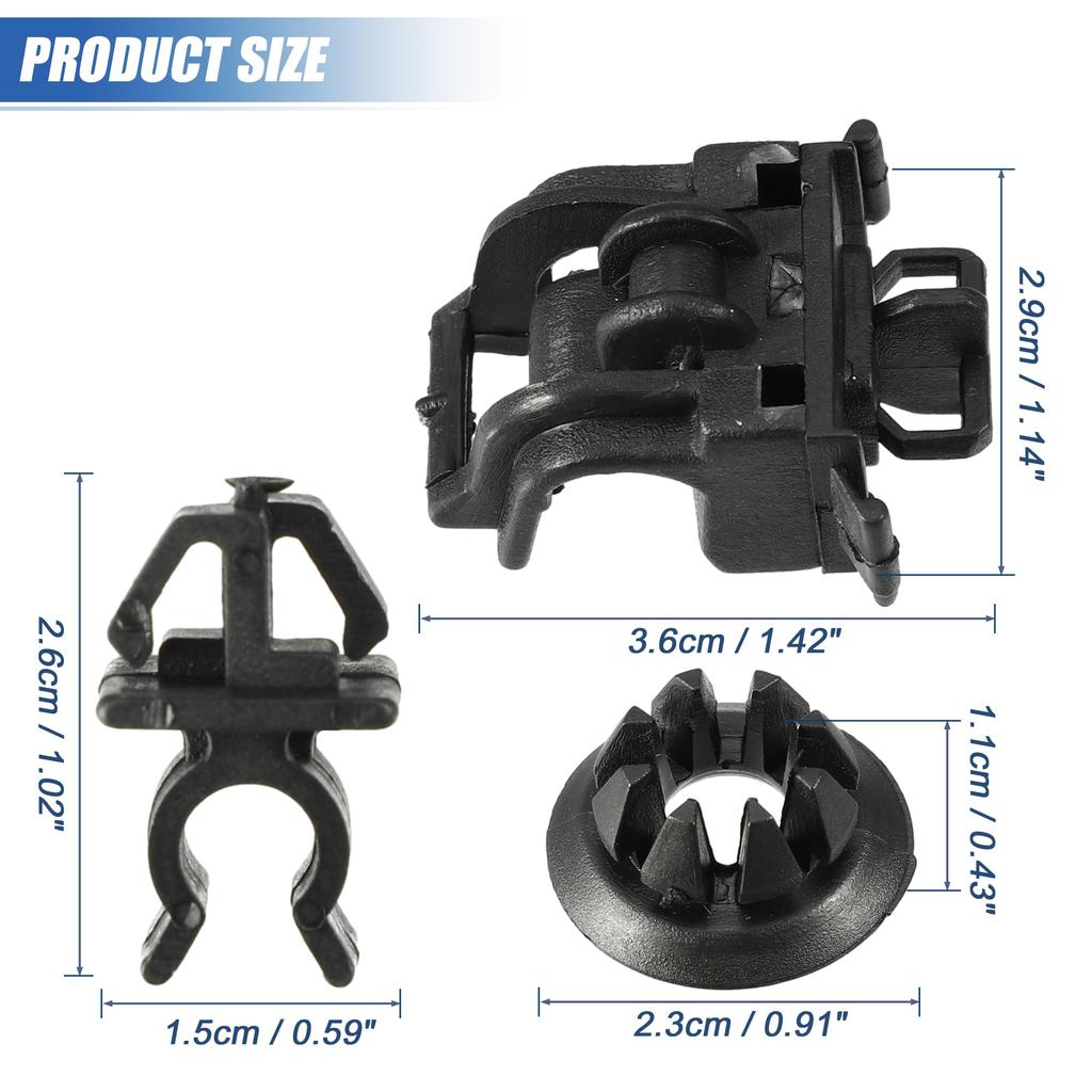 ACROPIX Hood Prop Rod Holder Hood Clip Fits Honda Odyssey 1995-2004 Honda Prelude 1992-2001 No.90601S84A01/90602S84A01-3 Pack