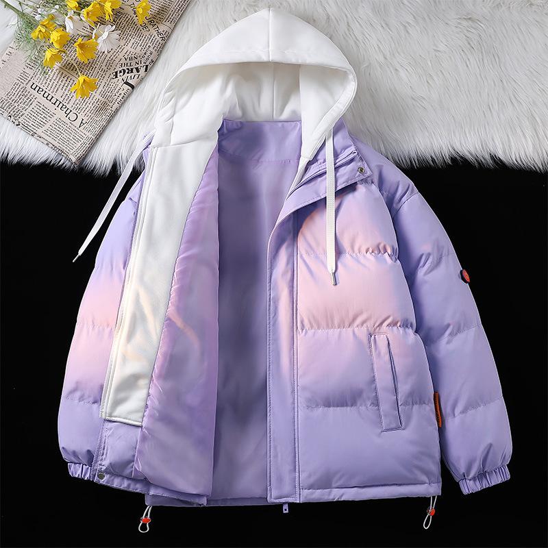 Down Cotton Jacket Men's Winter New Thickened Cotton Jacket Loose Plus Size Padded Jacket Cotton Jacket