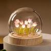 Tulpen Nachtlicht Handgemacht DIY Zimmer Schreibtischlampe-Blau