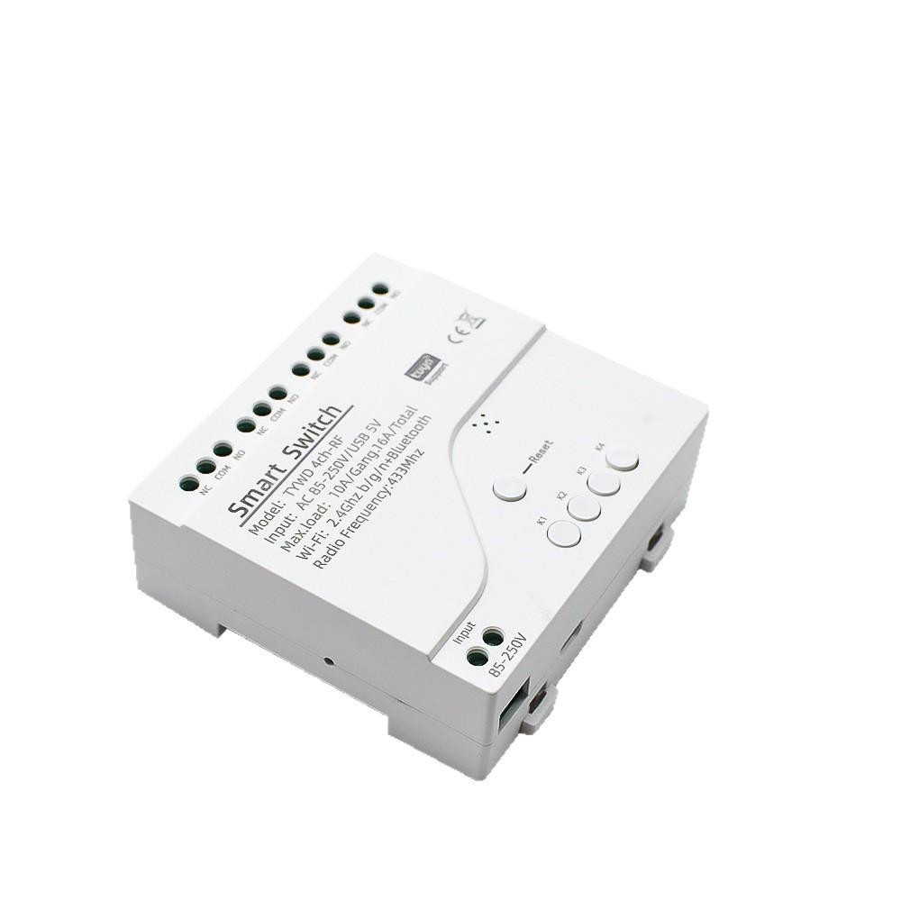 Graffiti Tuya WiFi + RF433MHz Jednokanałowy Moduł Przekaźnika z Funkcją Impulsu, Samoblokowania i Zdalnego Sterowania