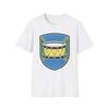 Drums Music Badge Unisex Softstyle T-Shirt, Drummer Tee Shirt, Music Lover Top