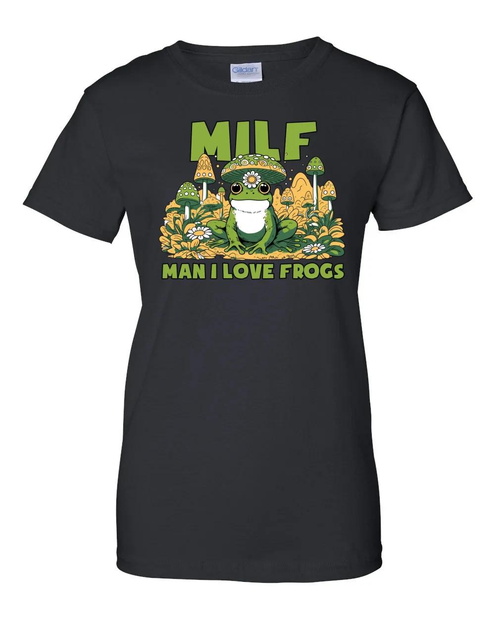 Ladies MILF: Man I love Frogs Women s T-Shirt M