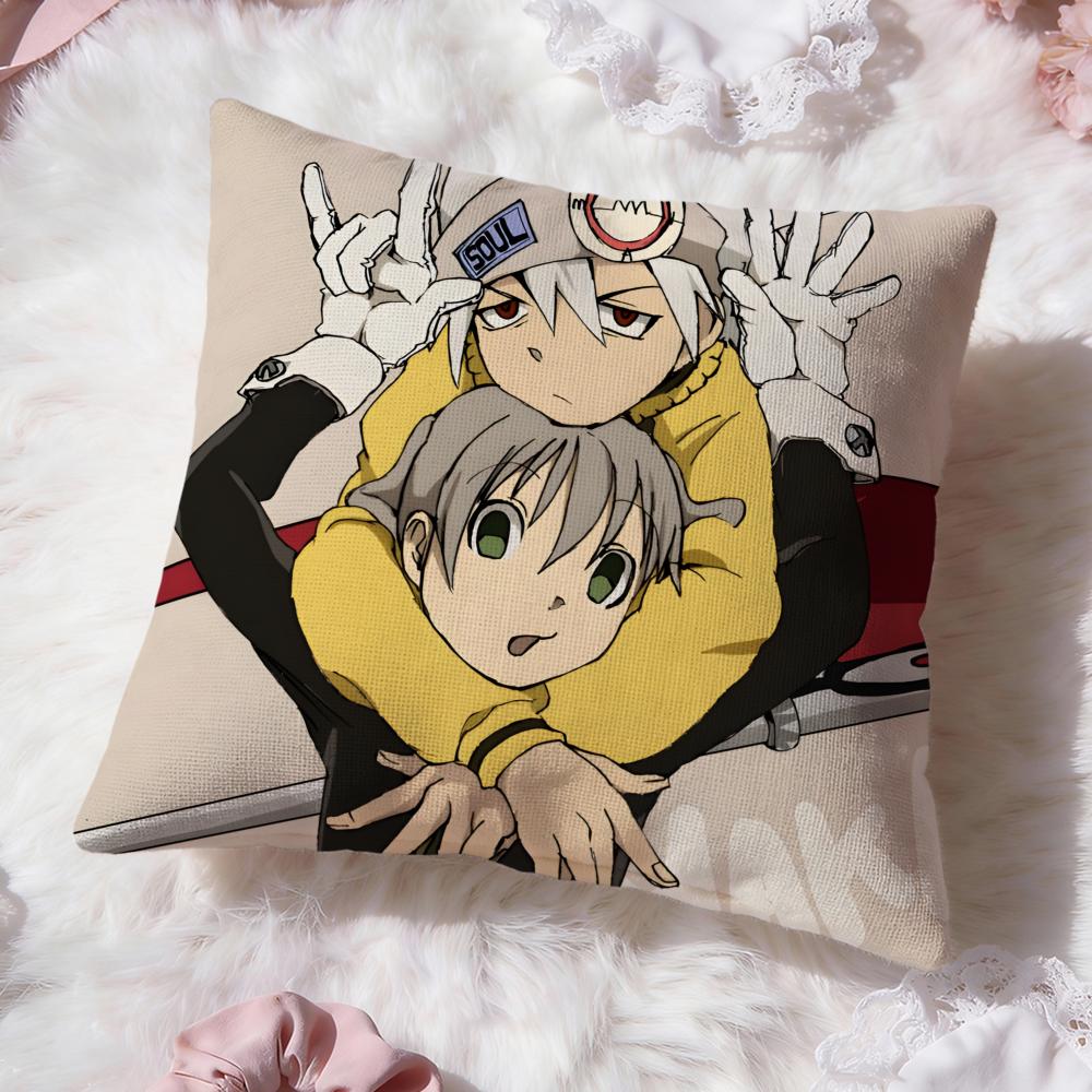 Anime S-SOUL E-EATER Cushion Cover Premium Comfort Reversible Pillow Cove -Two in One Design for Any Room & Car Interior