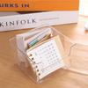 Efficient Clear Note Box Transparent Desk Organizer Simple Acrylic Note Holder  Desktop
