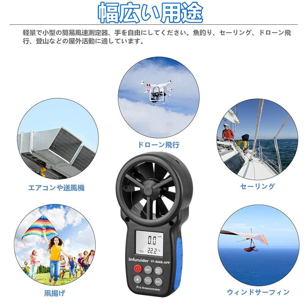 Wireless Anemometer Digital Wind Speed Meter Wind Force Meter Wind Direction Meter App Connection Simultaneous Wind Speed and Wind Temperature