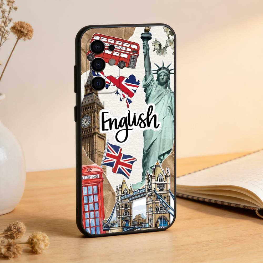 

British National Flag Phone Case For Samsung S25,S24,S21,S22,S23,S30,Ultra,S20,Plus,Fe,Soft Silicone Black Cover Samsung S24Plus