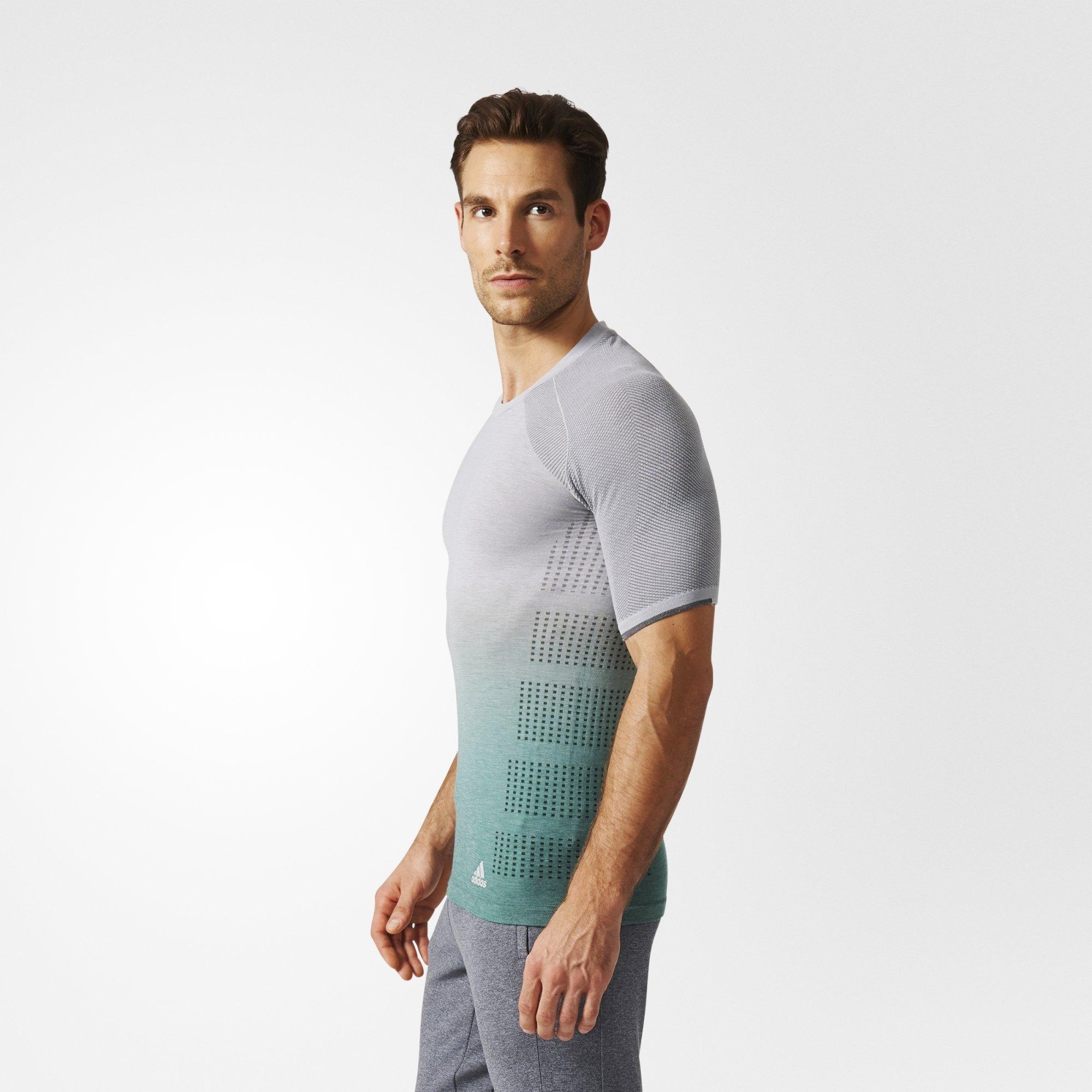 

adidas Ultra PRIME KNIT Футболка с коротким рукавом Размер BUF86 MGHS Размер XS, M, AZ2899, Серая/Темно-зеленая,