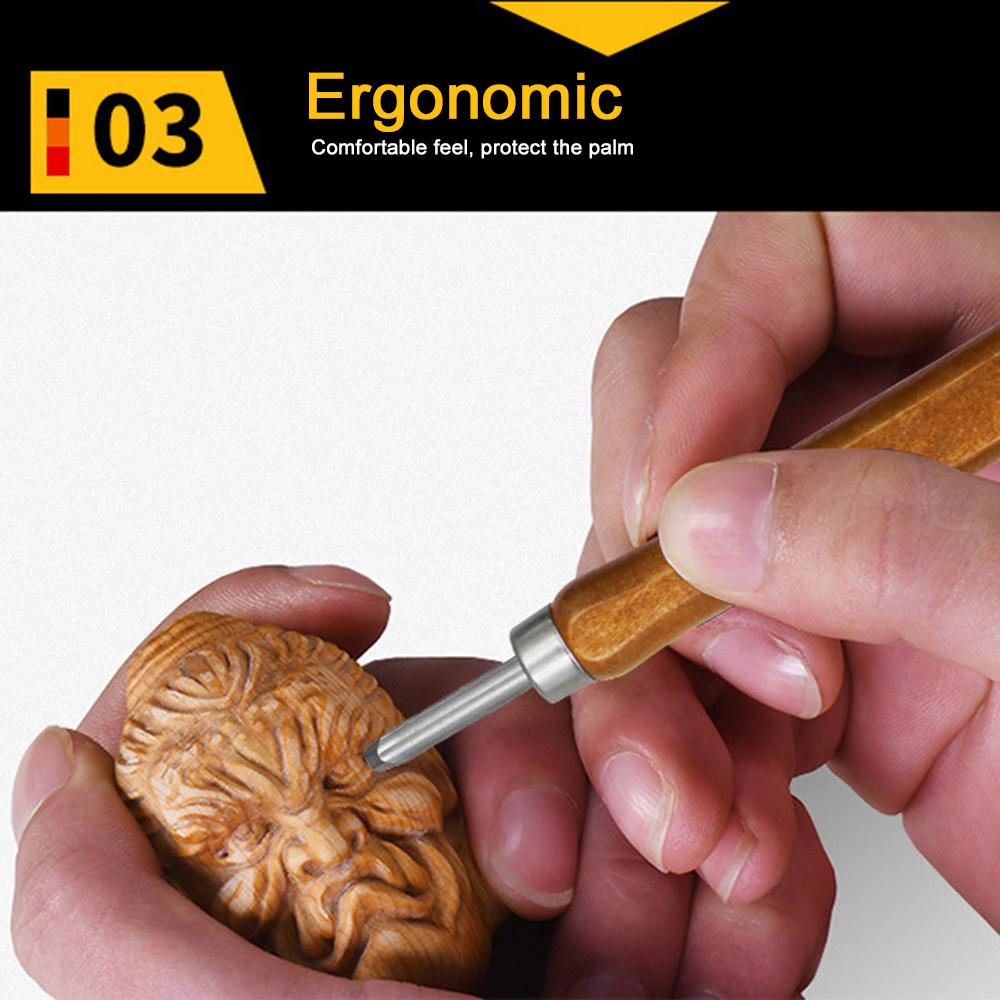 New 5pcs Carving Chisel Set Carving Chisel Manganese Steel Carpenter Wood Carving Gouge Chisels Tool Professional Wood Carving Chisel Hand Tool