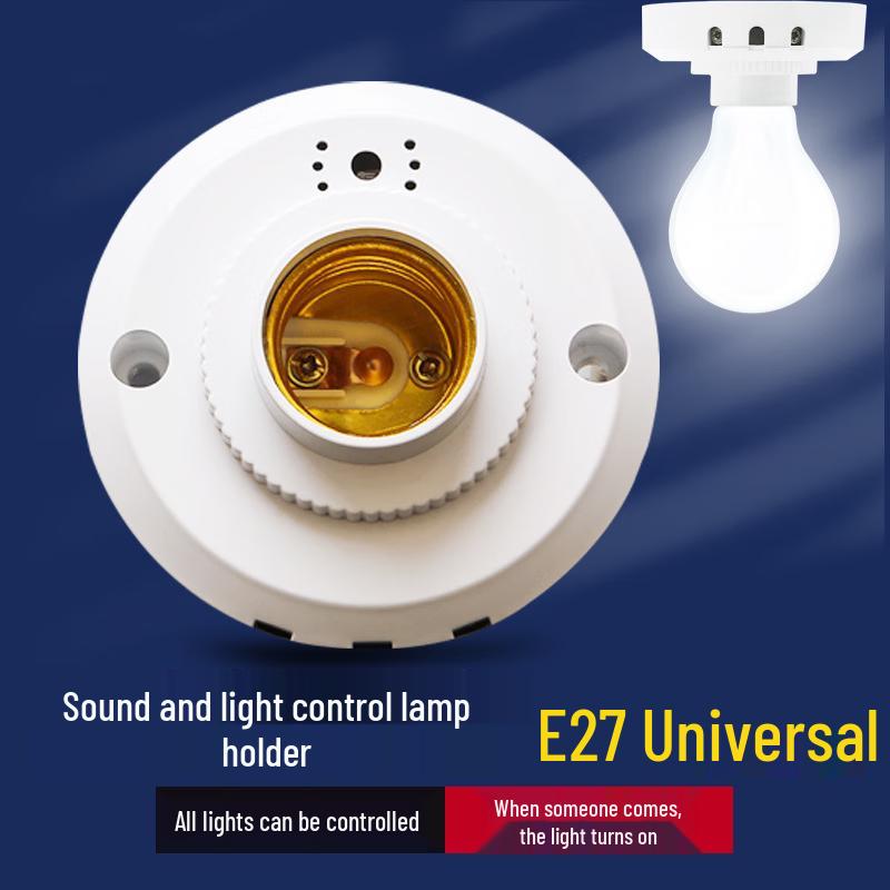 E27 Sound & Light Sensor LED Lamp Holder