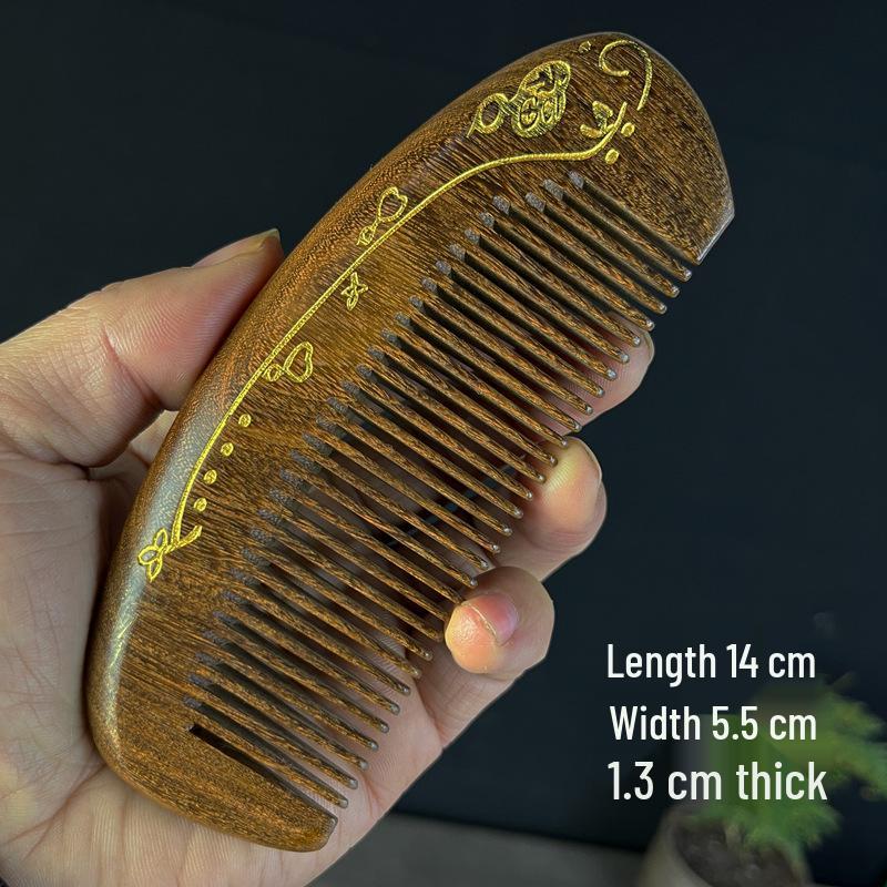 

Черное Золото Сандаловое дерево Фу Лу Шоу Уход за волосами: Традиционное ремесло по необработанному дереву Подарки для мужчин и женщин