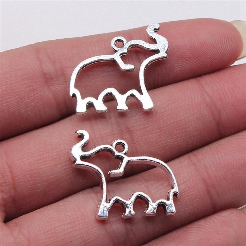 Charms Small Elephant Pendants Kids' Jewelry Materials QC115