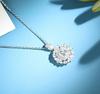 Snowflake Pearl Pendant, Super Flash Zircon Temperament Versatile Necklace, Short Collarbone Chain.