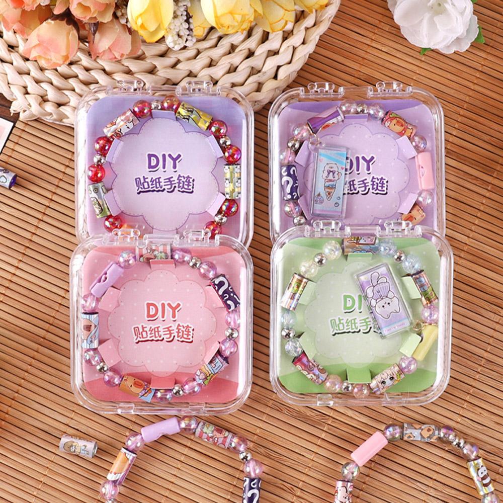 DIY Sticker Toy Bracelet Wearable Bracelet Beaded Toys New Stickers Beaded  Gifts