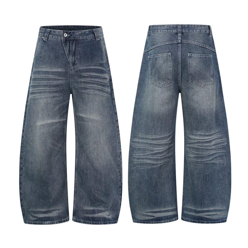 Magic Bear American Vintage Denim Jeans Loose Wide Leg Trousers Streetwear Teens