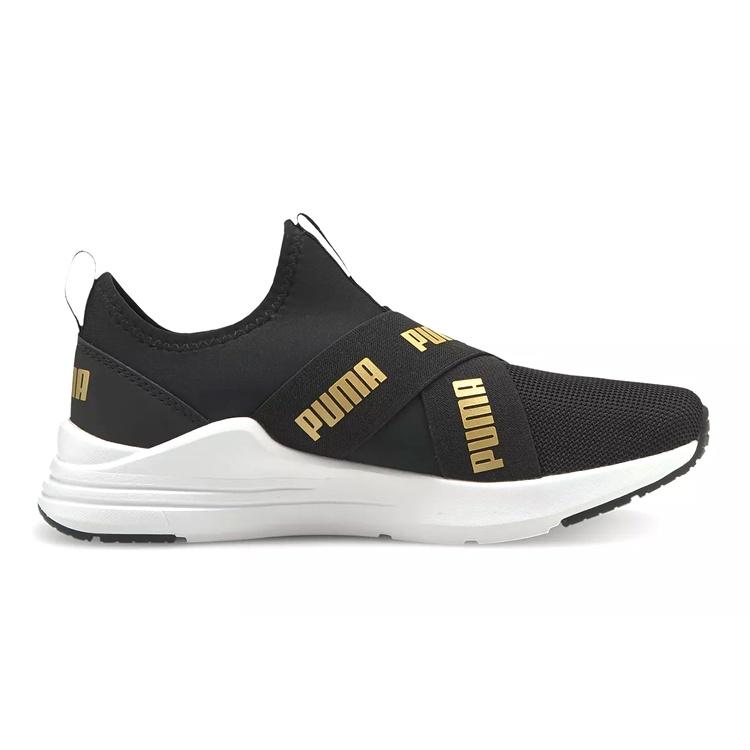 (GS) PUMA Wired Run Slip-On 'Black Team Gold' Kids' 381993-02