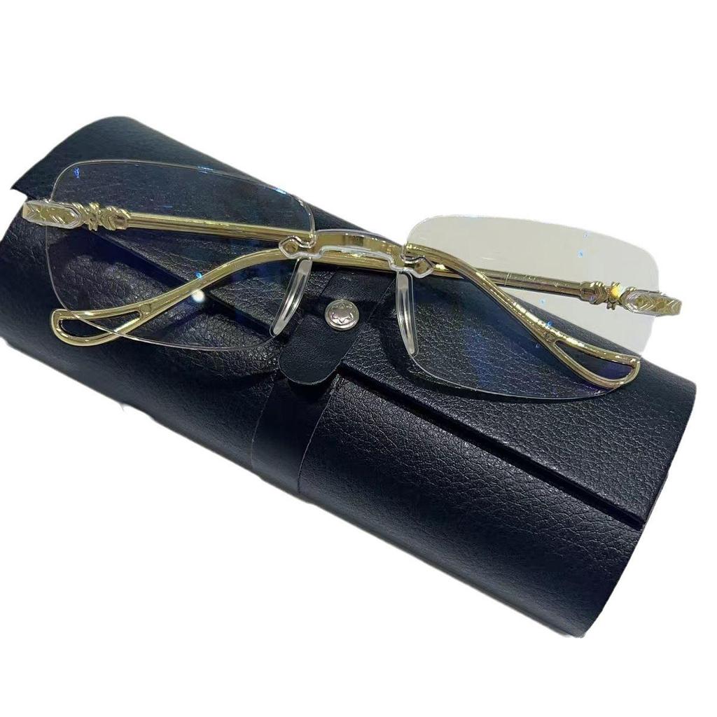 Men's & Women's Frameless Ultralight Anti-Blue Light HD Reading Glasses for Middle-Aged & Elderly.