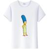 Casual Disney Cartoon Simpson Harajuku T-shirt Summer Blouses Ladies Men White Tees Tops Short Sleeve Blouses Women 90S Tshirt