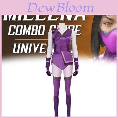 Mortal Kombat Mileena Cosplay Costume With Short Skirt For Halloween Role Play