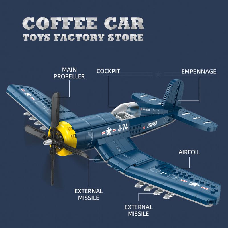 Non-Toxic Military Fighter Jets Moc Bricks 3D Model Creative Arms Warplane Building Blocks Plane Children Toys Kids Children Birthday Gift Diy