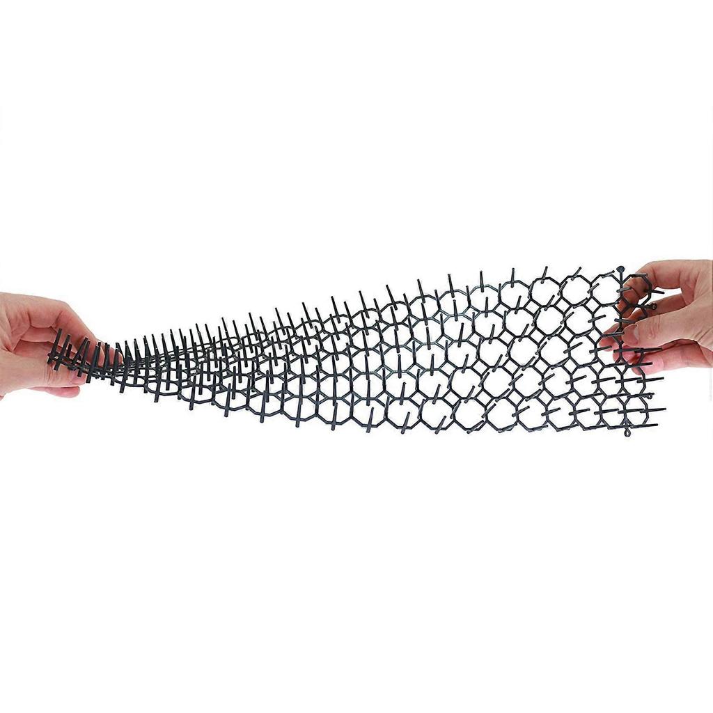 20Pcs Cat Scat Spike Mats - Anti Digging Flexible Pet Safe Deterrent Spike Pad for Outdoor Garden 49cmX13cm
