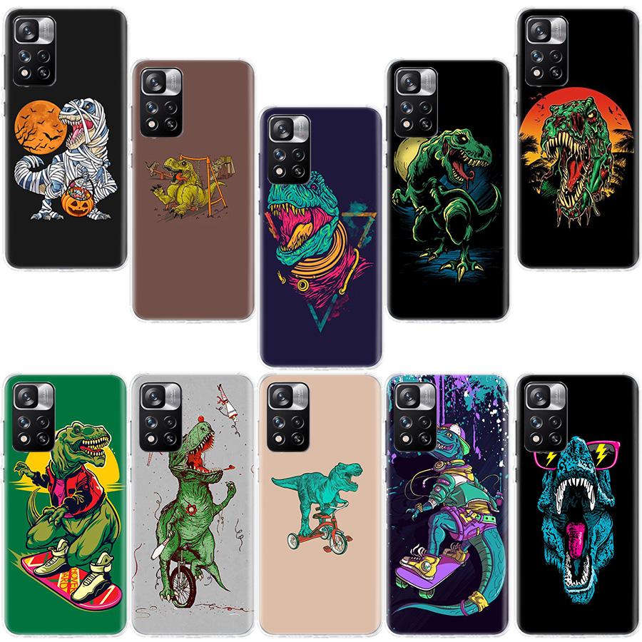Lovely dinosaur Phone Case For Xiaomi Poco X4 F4 GT X3 NFC X5 X6 X7 Pro 5G M5 M5S M3 F5 Mi F6 F3 F2 F1 Cover Coque Fundas TPU Ca
