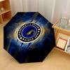 Parramatta Eels Print Auto 8?Ribs Folding Umbrella Wind Resistant Lightweight Automatic Umbrella For Daily Travel