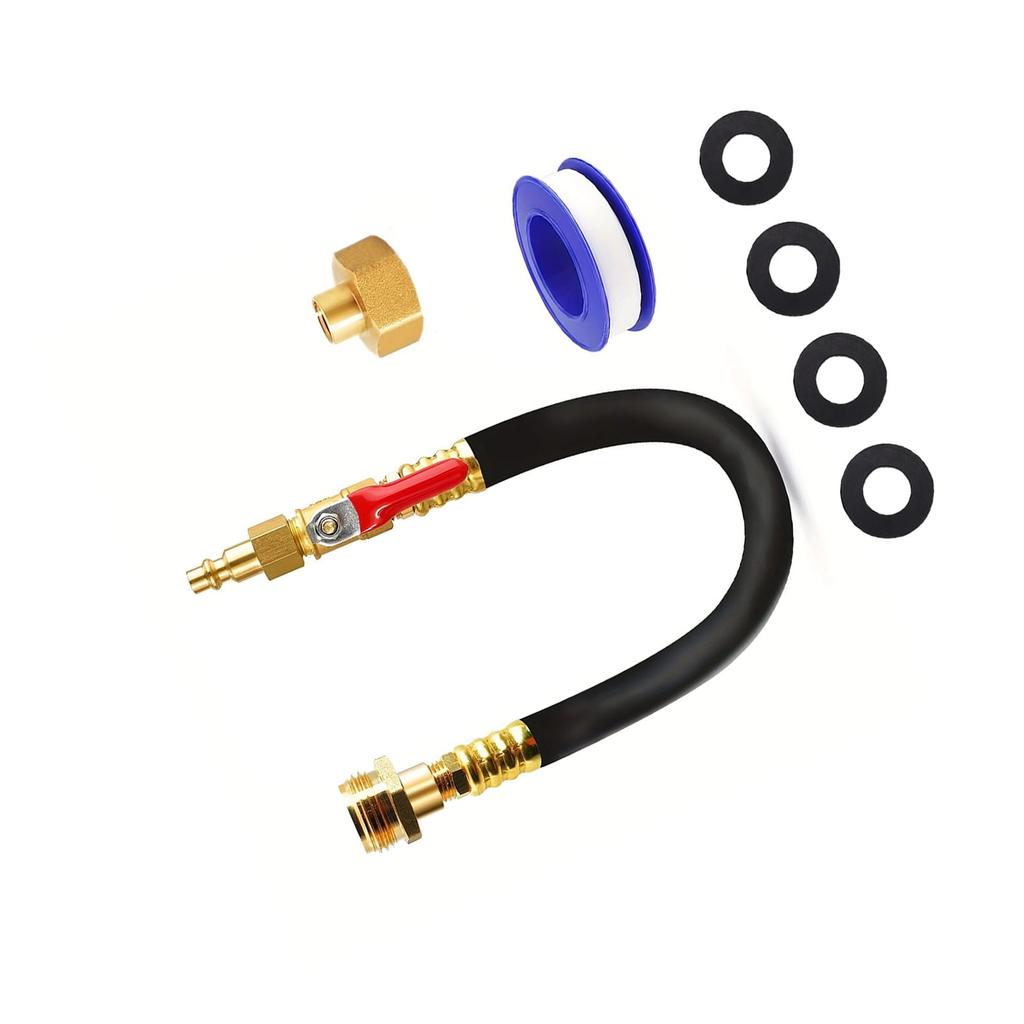 RV Winterizing Kit 16.9 Inch 300 PSI Winterize Sprinkler System with Shut Off Valve for RVs Boats Ships