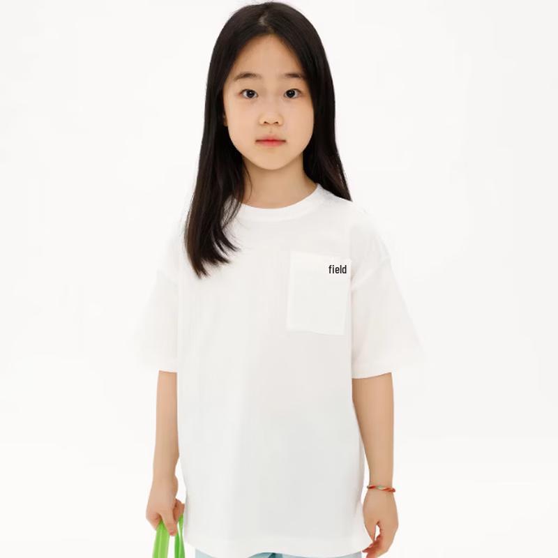 Naju Kids  Summer Breathable Pure Cotton Pocket T-Shirt 150cm