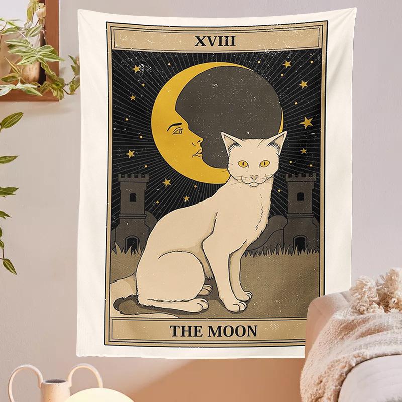 Tarot Tapestry Retro Art Decoration Tapestry Living Room Bedroom Background Wall Decoration Cloth Can Be Customized