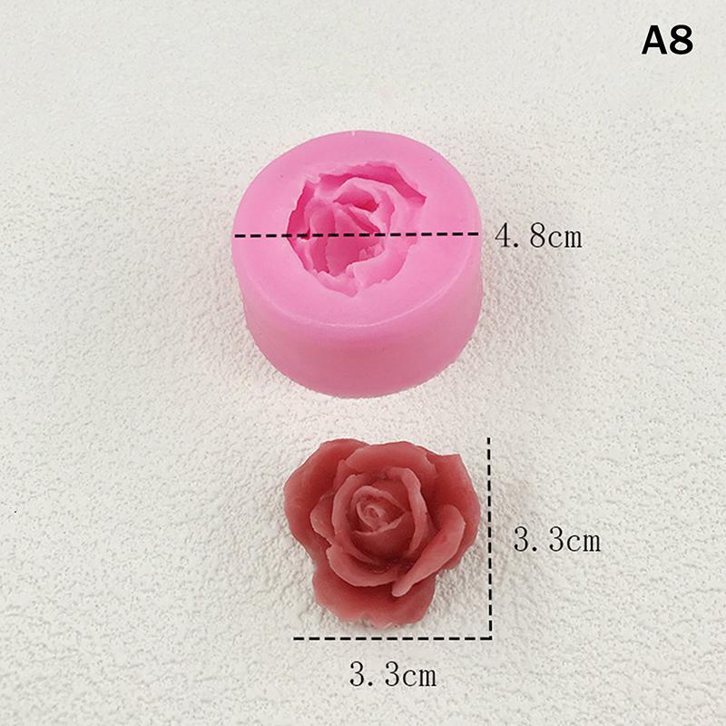 1Pc 3D Rose Design Silicone Mold - DIY Tool For Chocolate Cake Fondant Wedding Cake Baking Flowers Soap Decorating Craft