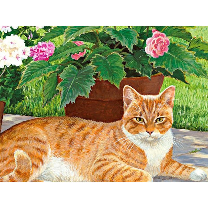 DIY 5D Flowers Diamond Mosaic Animal Diamond Painting Cat Diamond Embroidery Cross Stitch Picture Of Rhinestones Handcraft Gift