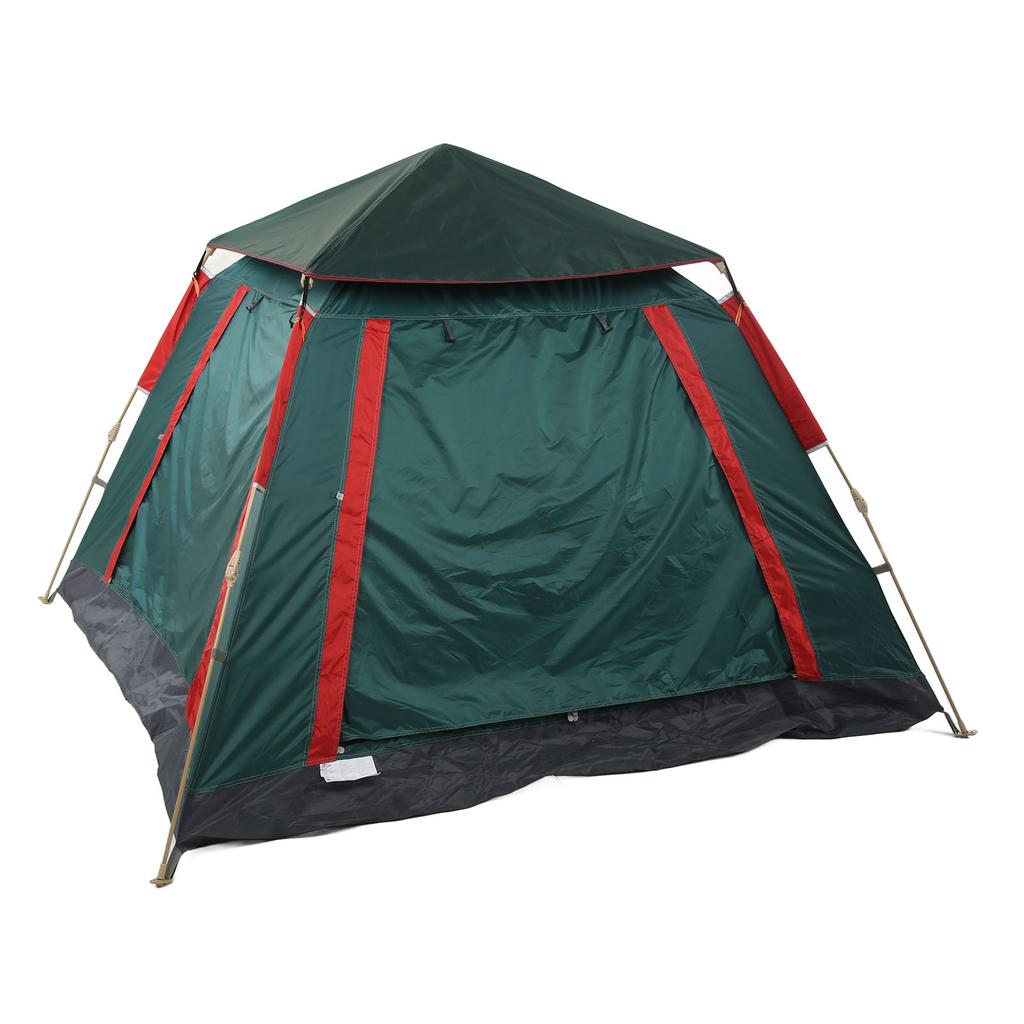 Camping Tent with Vinyl Coating 3 To 4 Person Waterproof Automatic Double Layer Family Tent for