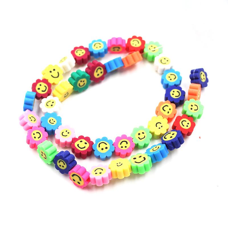 Soft Pottery Beads Beaded Handmade Materials Diy Jewelry Accessories Mobile Phone Chain Bead Separation Mixed Color Soft Pottery Loose Beads