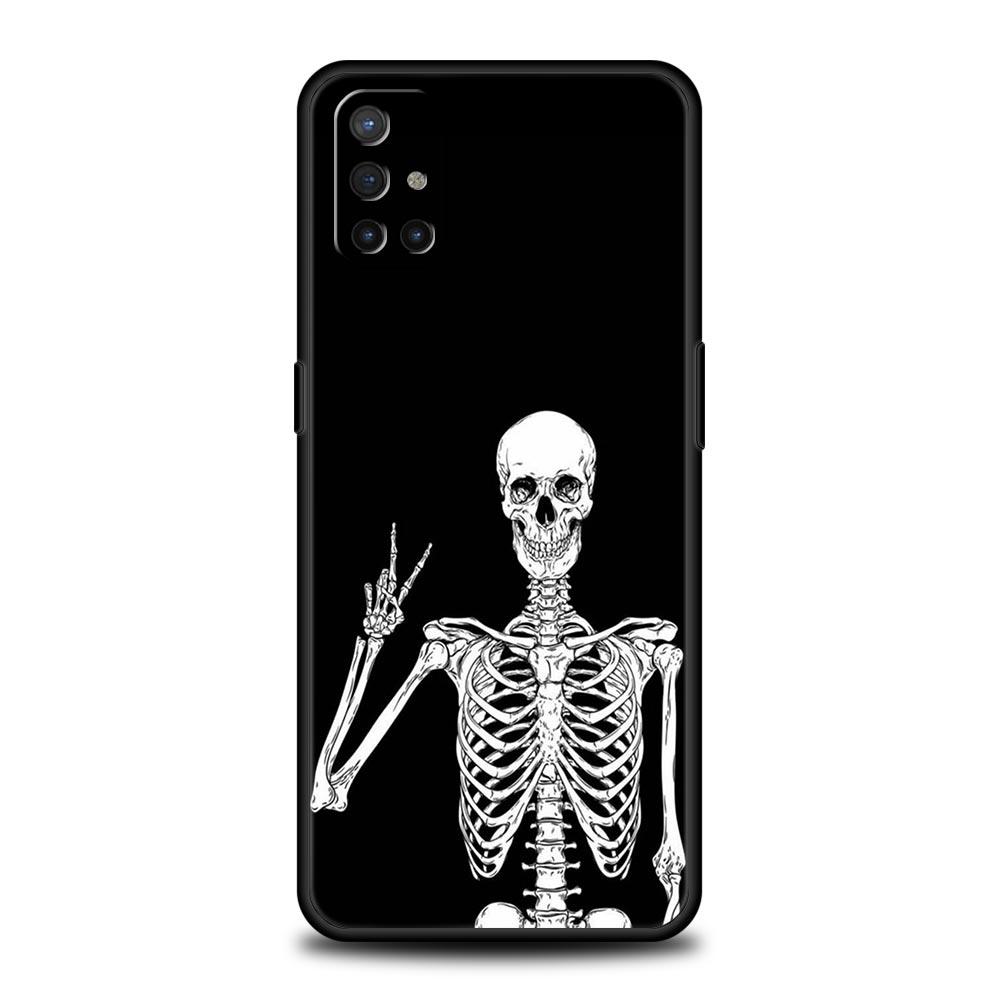 Phone Case For OnePlus 12 11 10 9 Pro 9T 12R 10R 9R 9RT 10T 8T 8 7 6T 7T Nord 2T CE 2 5G N200 N10 N100 Soft Cover Funny Skeleton