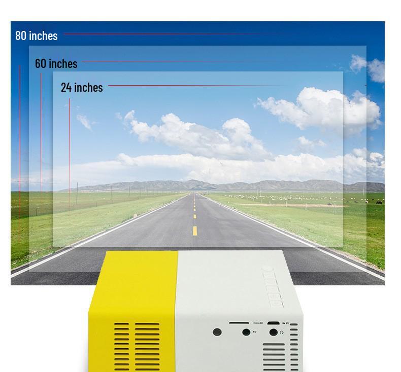 2025 Mini Home Projector with Screen for Mobile Phones, Dorms, Bedrooms, and Students