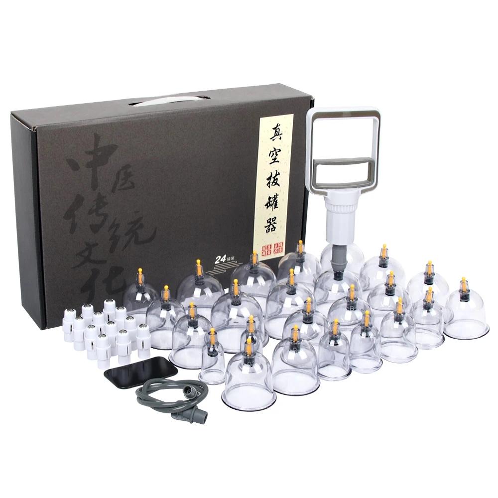 12/24 Cans Vacuum Cupping Massage Set  Chinese Medicine Physiotherapy Healthy Care Anti-Cellulite Suction Cups For Body Massager