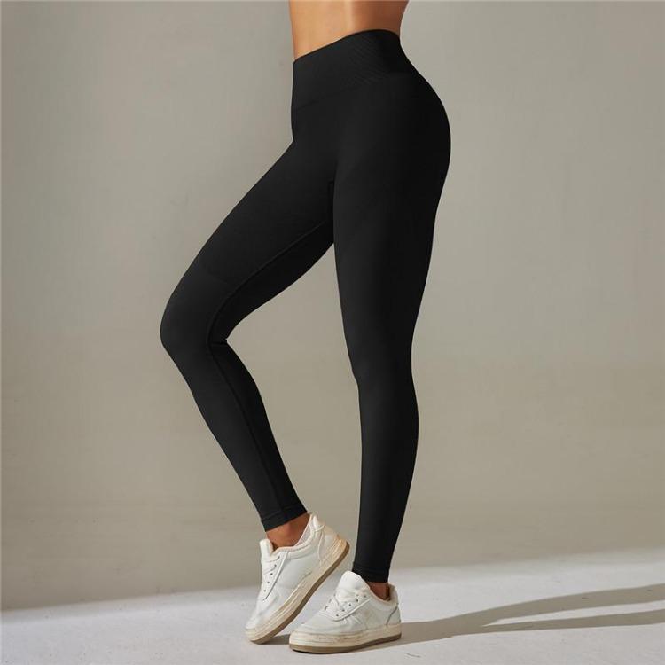 Women's Leggings - High Waist Push Up Seamless Yoga Leggings Women Solid Color Quick Dry Sport Fitness Pants