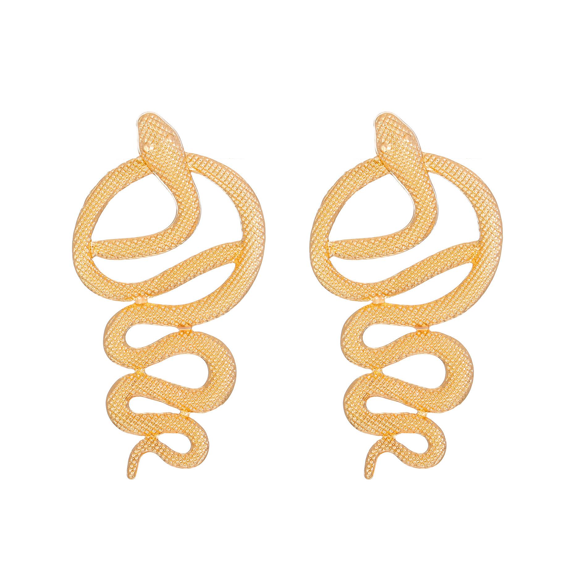 

Преувеличенная индивидуальность в стиле панк, альтернативный змеиный стиль, модный показ, серьги из сплава в виде змеи для женщин 1 pair