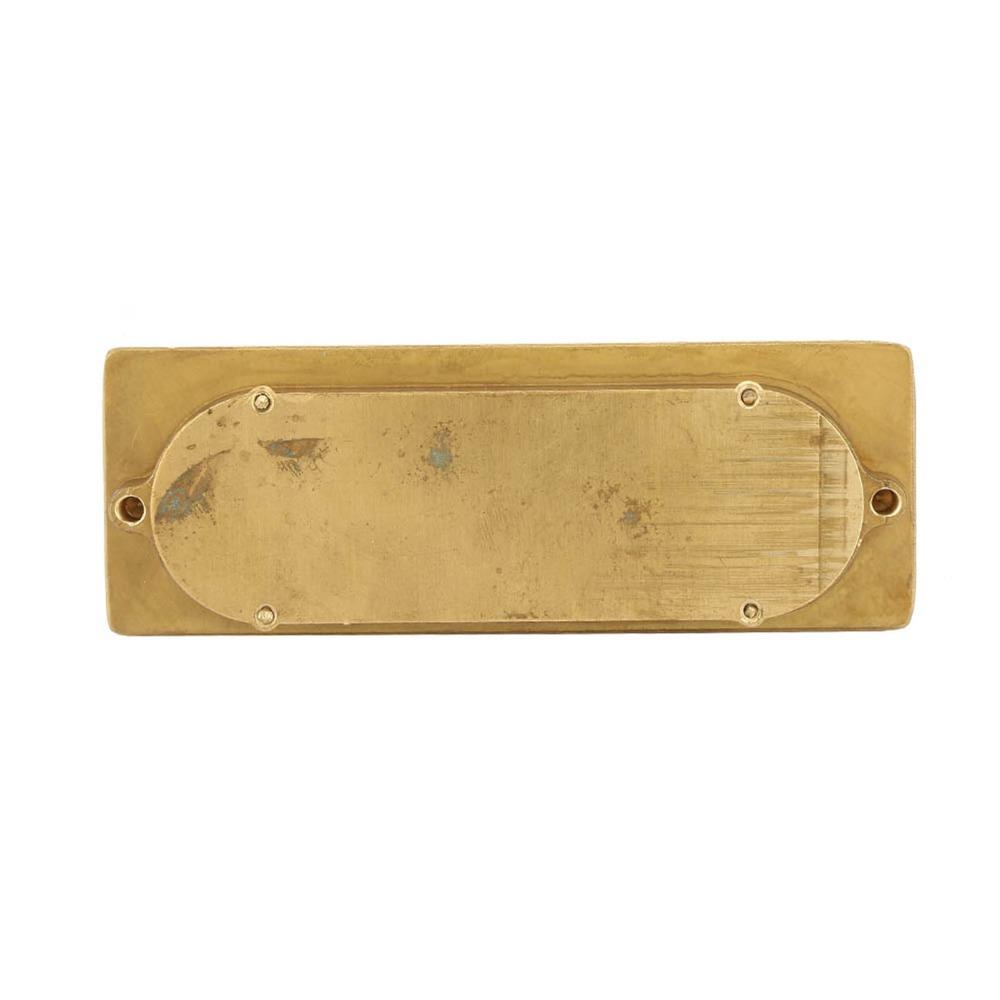 Brass Recessed Handle 105x38x11.5mm Flat Finger Pull Design Flush Pull Handle With 2 Installation Screws Brass Cabinet Hardware