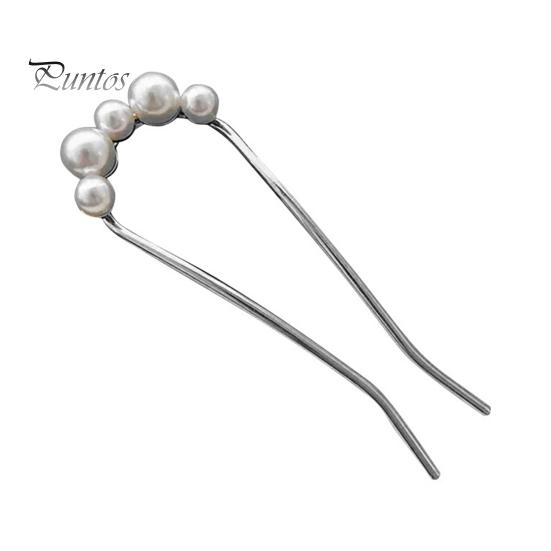 

Вилка для французских волос, элегантная противоскользящая Длинная толстая прическа в виде пучка с искусственным жемчугом, металлическая U-образная заколка для волос, аксессуары для волос для женщин и девочек серебряный