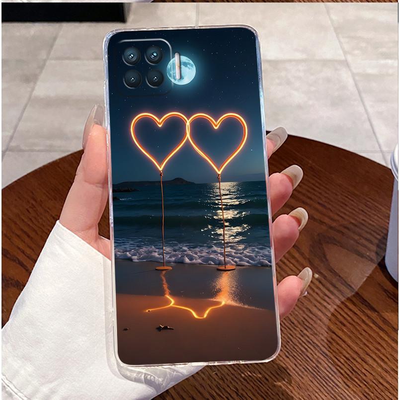 Case For OPPO Reno 4F A73 A93 4G F17 Pro Casing Clear Luxury Cute Love Rabbit Funny Pattern Soft Silicone Phone Case Back Cover