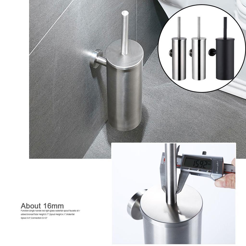 Stainless Steel Toilet Brush with Holder for Bathroom Organization