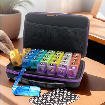 Pill Organizer Medication Storage 31 Day Daily Pill Case Organizer For Fish Oil Supplement Purse Daily Pharmacy College Women